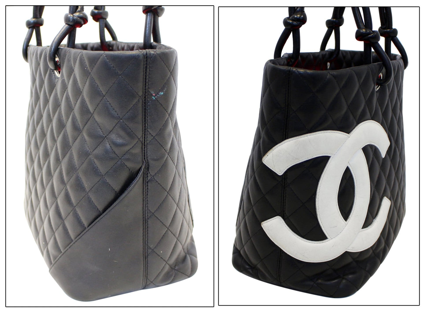 CHANEL Black  Leather Large Cambon Tote Bag