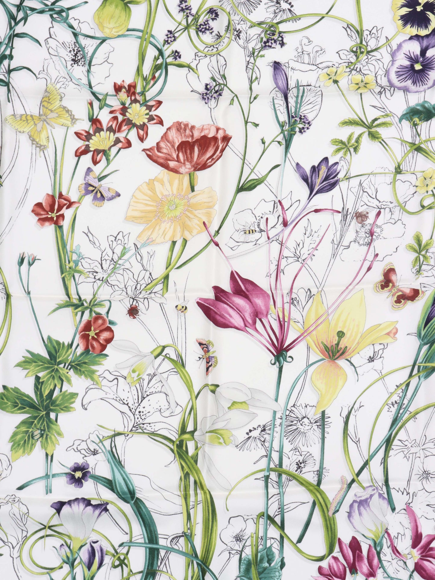 Gucci Multicolour Floral Silk Scarf.
