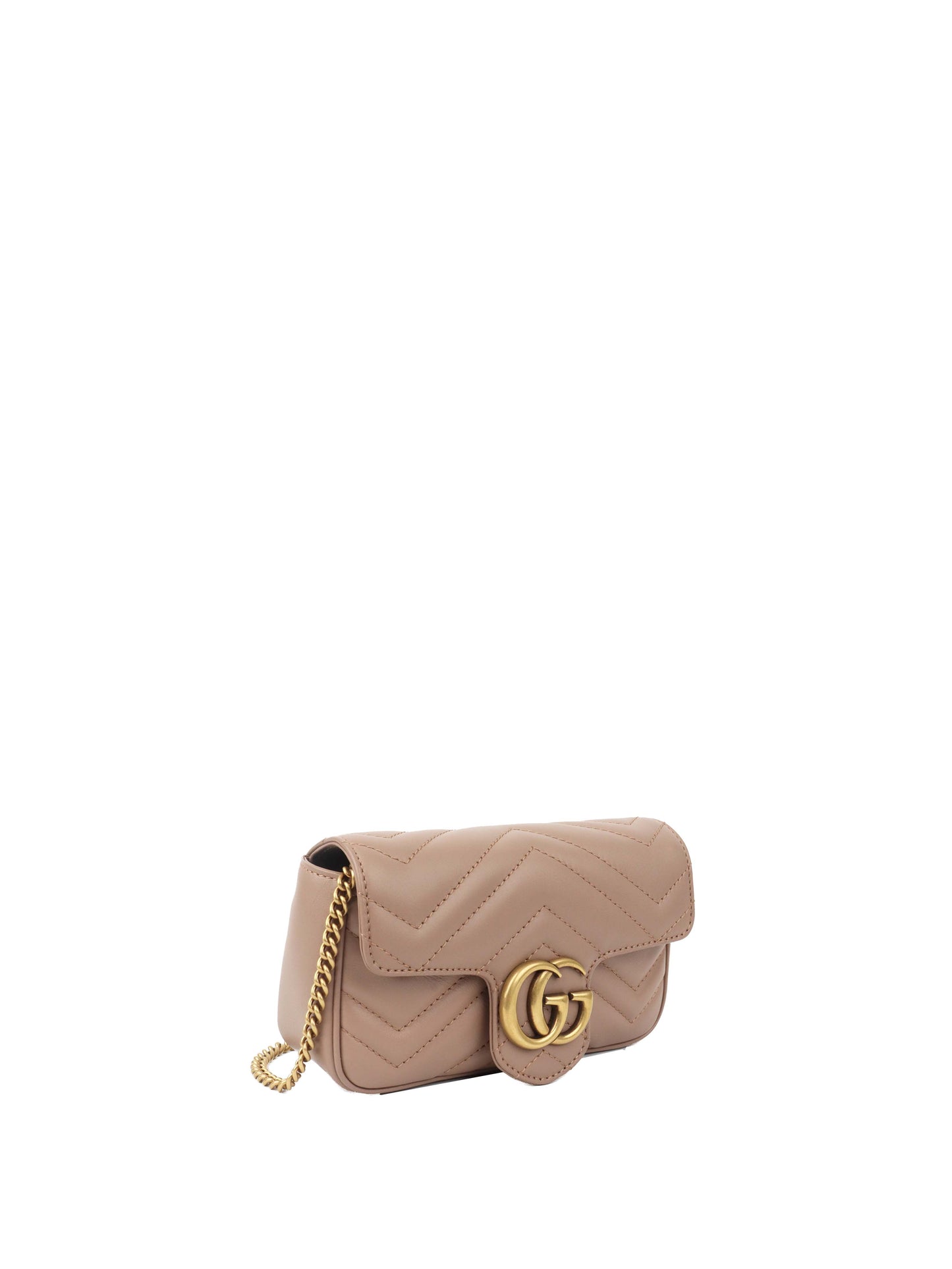 Gucci Dusty Pink Super Mini Marmont Matelasse.