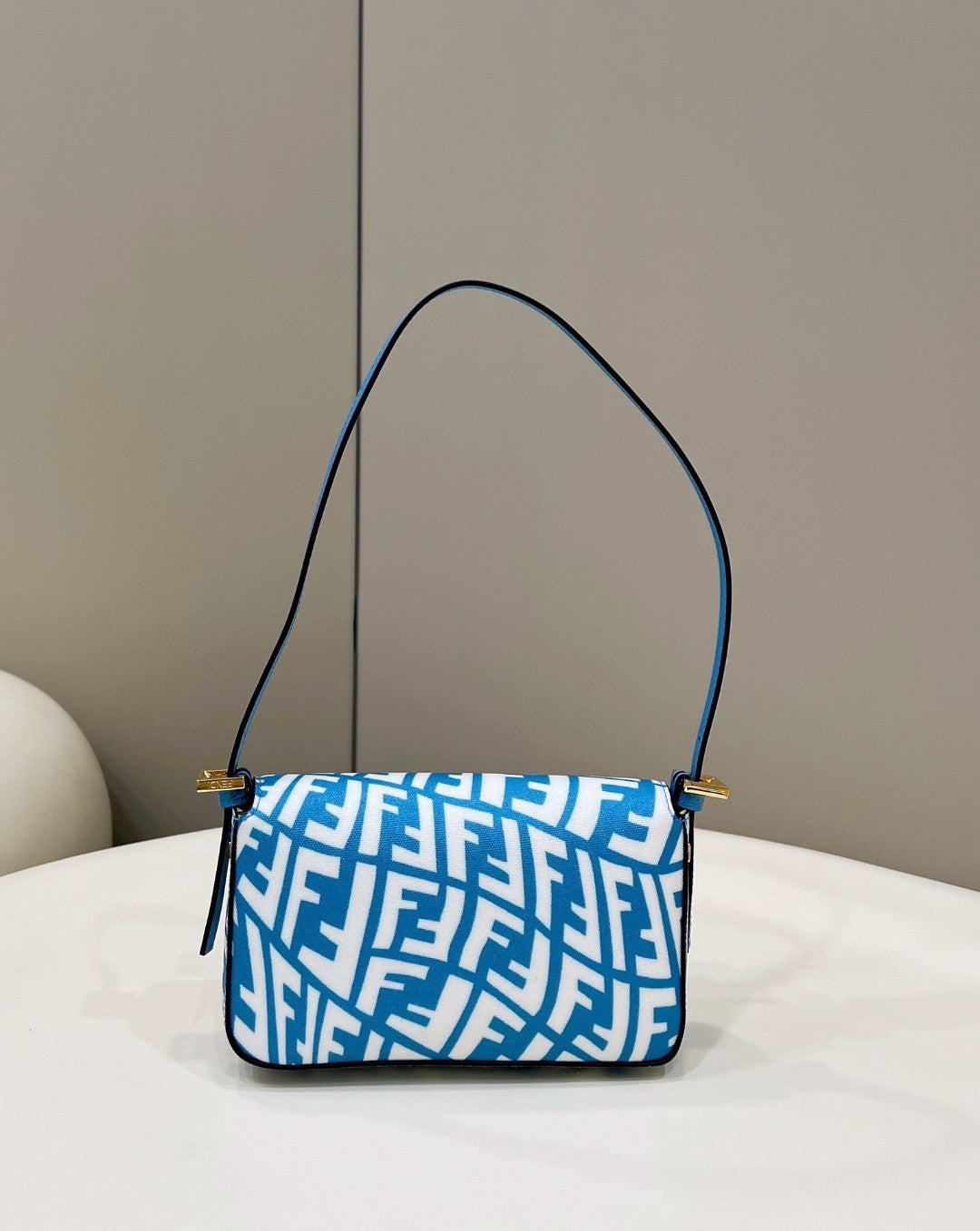Top QualityTop Quality Mini Baguatte 1997 Blue Glazed Bag For Woman 19.5cm/7.5in