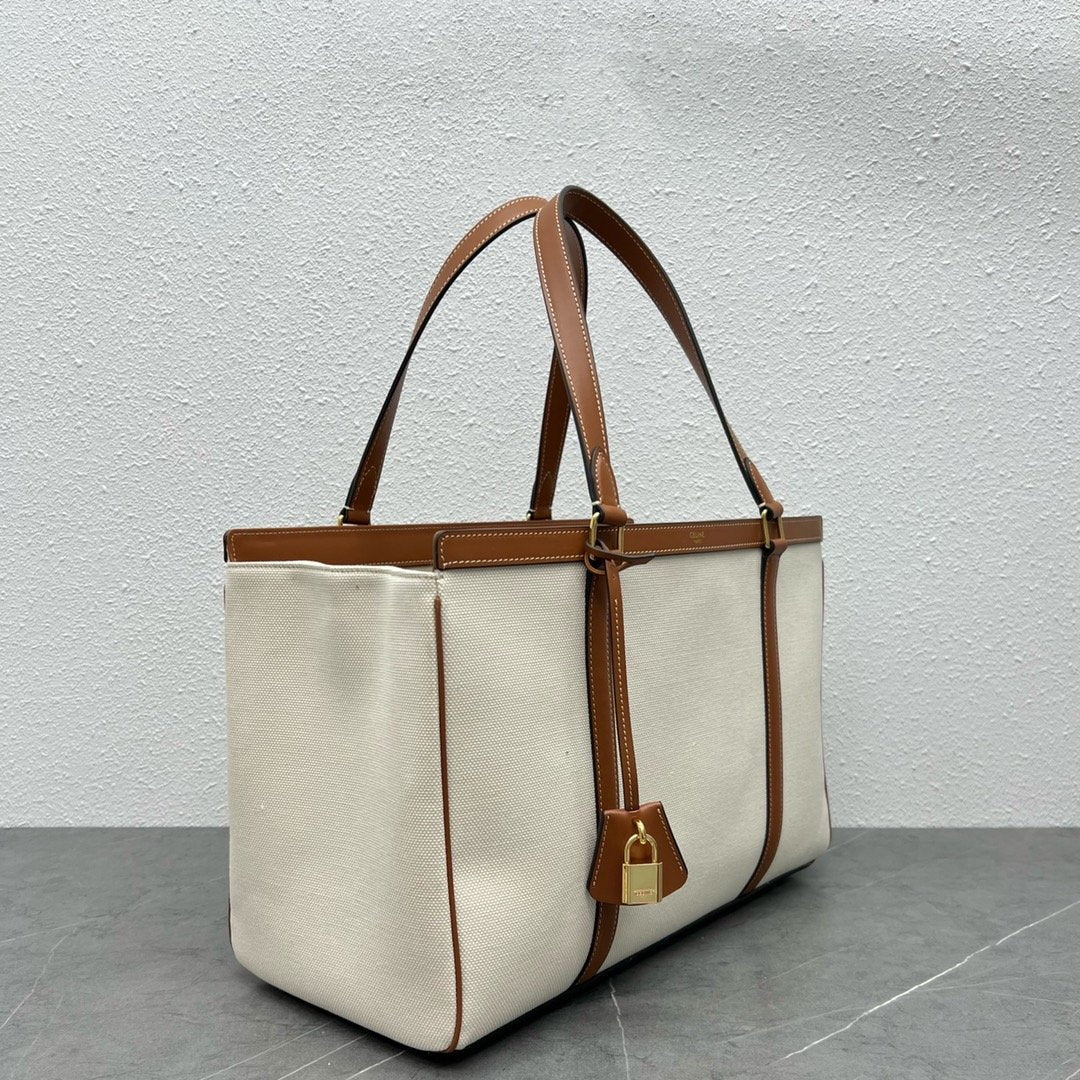 Top Quality MeTop Qualityum Cabas 16 In Textile Natural / Tan For Women 16in/40cm 197332DUH.02NT
