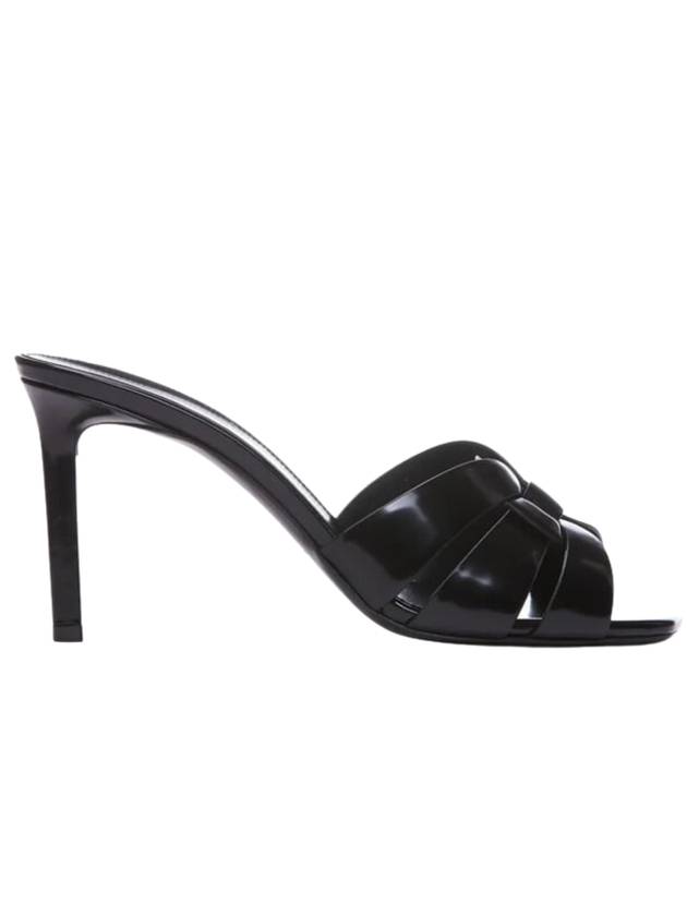 Luxury Saint Laurent Trending 2025 Tribute Open Toe Mules Black