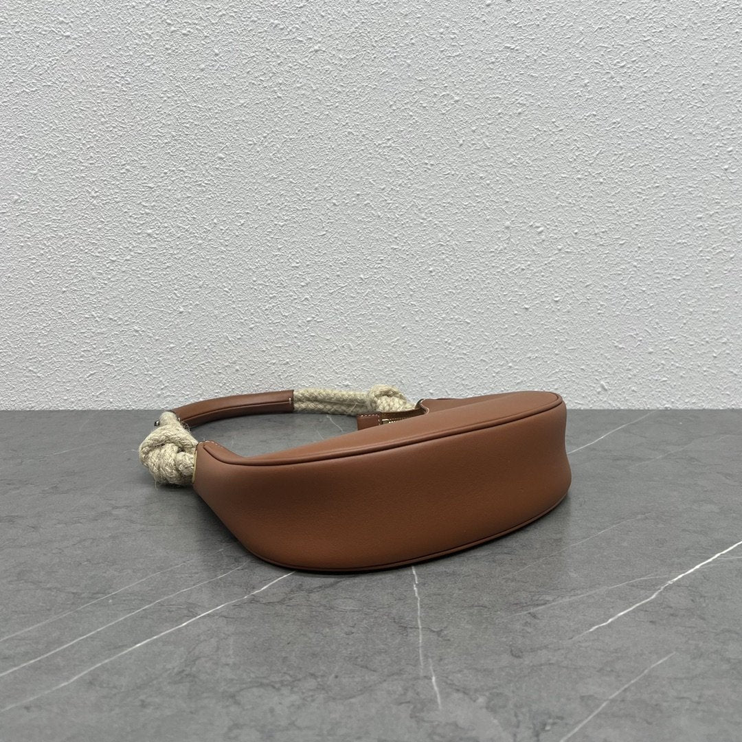 Top Quality Mirror Hobo Bag Brown For Women 9.6in/24.5cmÂ 