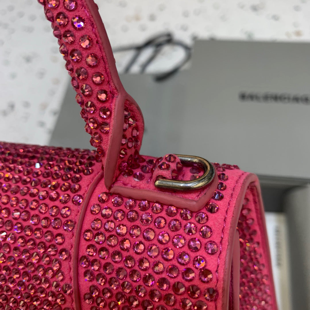 Top Quality Hourglass XS Handbag In Pink, For Women,  Bags 7.4in/19cm