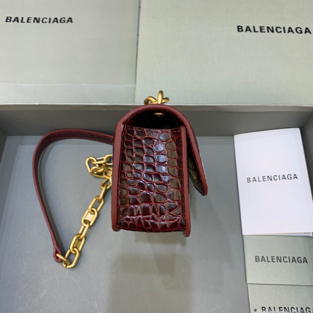 Top Quality Gossip Small On Chain Shoulder Bag Dark Red, For Women,  Bags 7.4in/19cm