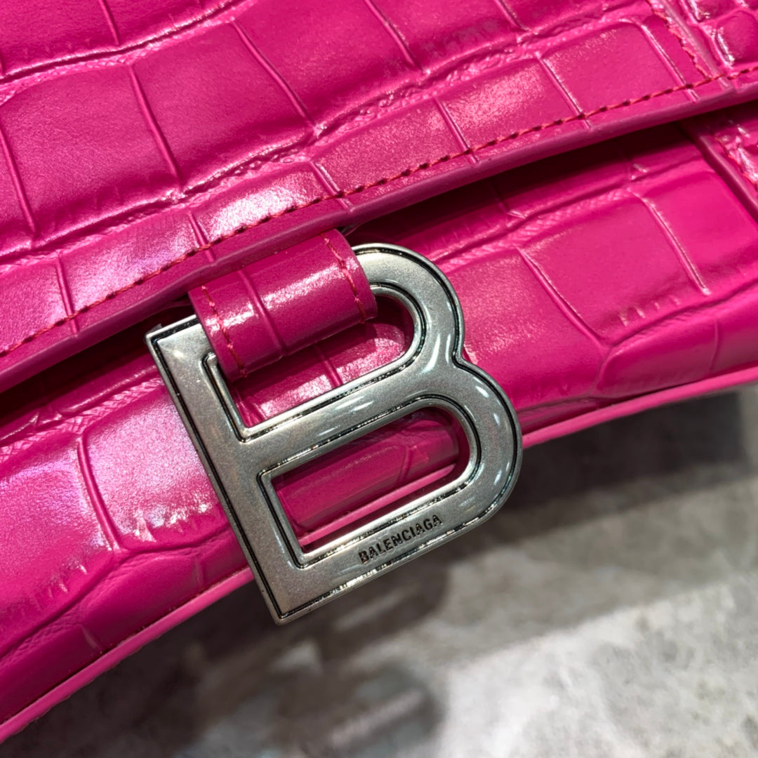 Top Quality Hourglass Small Handbag In Dark Pink, For Women,  Bags 9in/23cm