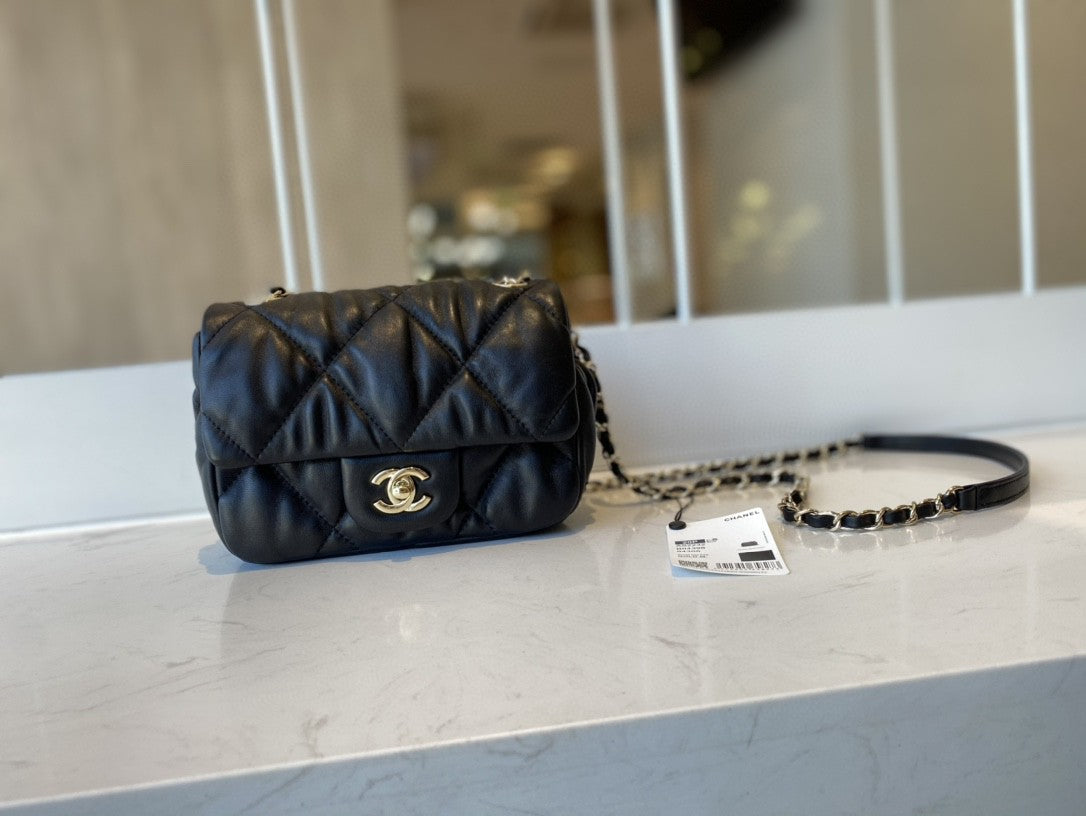 CHLSmall Top Qualityap Bag Gold Hardware Black For Women Handbags, Shoulder Bags 7.5in/19cm AS2232