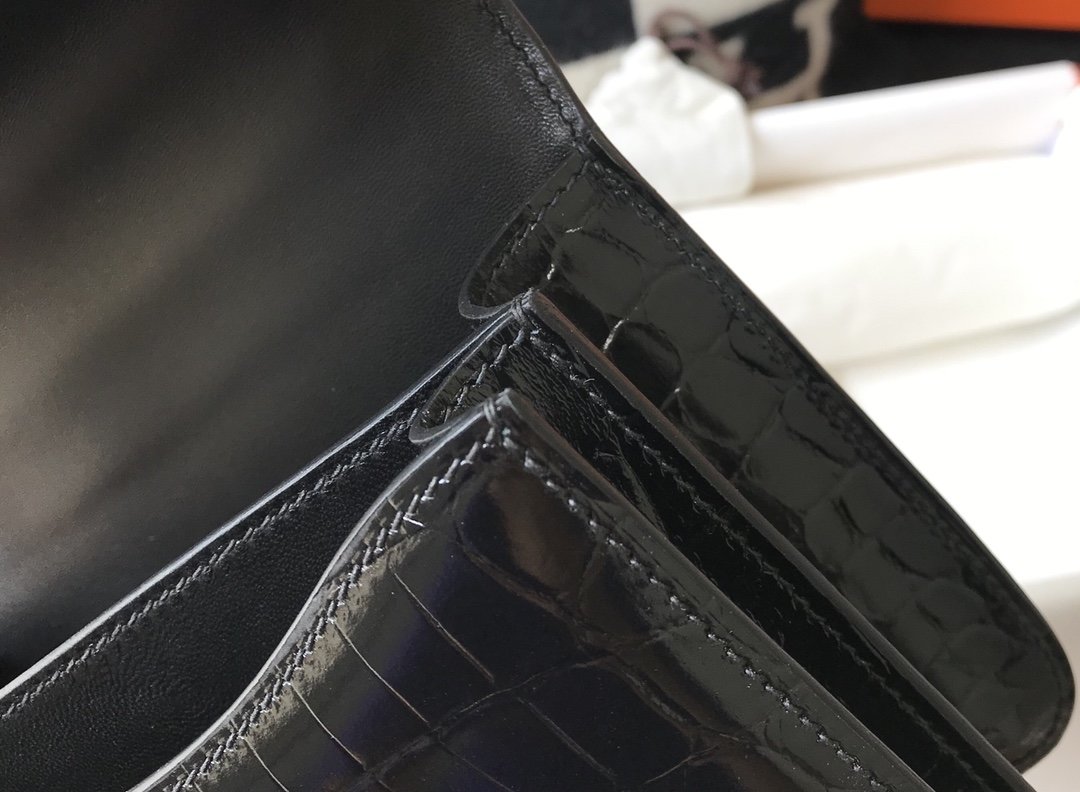 Top Quality Mini ConstanTop Quality Bag Black For Women Gold Color Hardware 7.1in/18cm