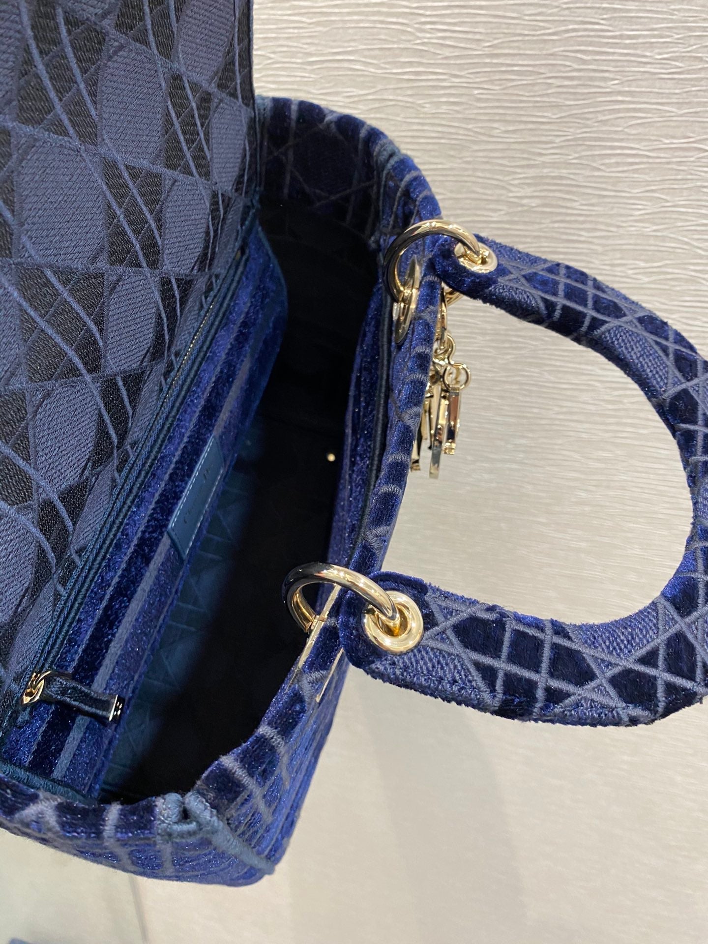 Top Quality Small Lady D-Lite Blue Bag For Women 9.5in/24cm CD