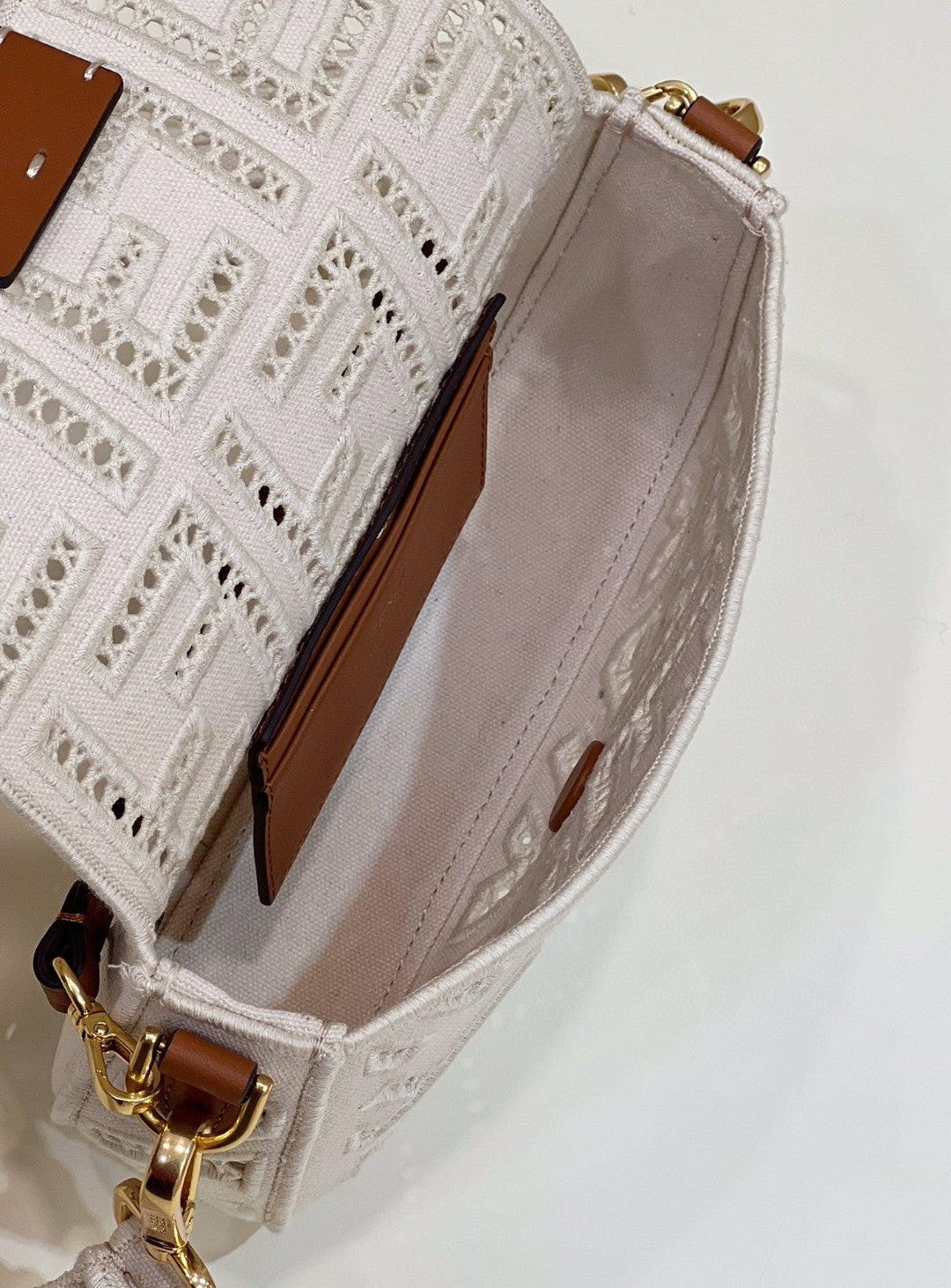 Top QualityTop Quality Baguette White with Embroidery Small Bag For Woman 21cm/8in