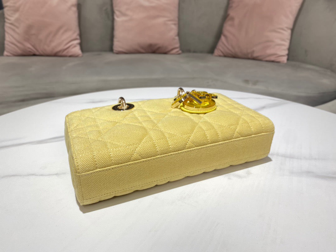 Top Quality Lady D-Joy Bag Yellow For Women, Womens Handbags 26cm/10in CD