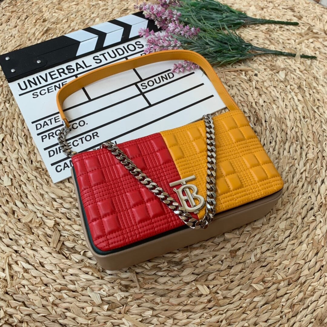 Top Quality Horseferry Print Quilted Small Lola Bag Monogram Red And Orange For Women, Bags 9in/23cm