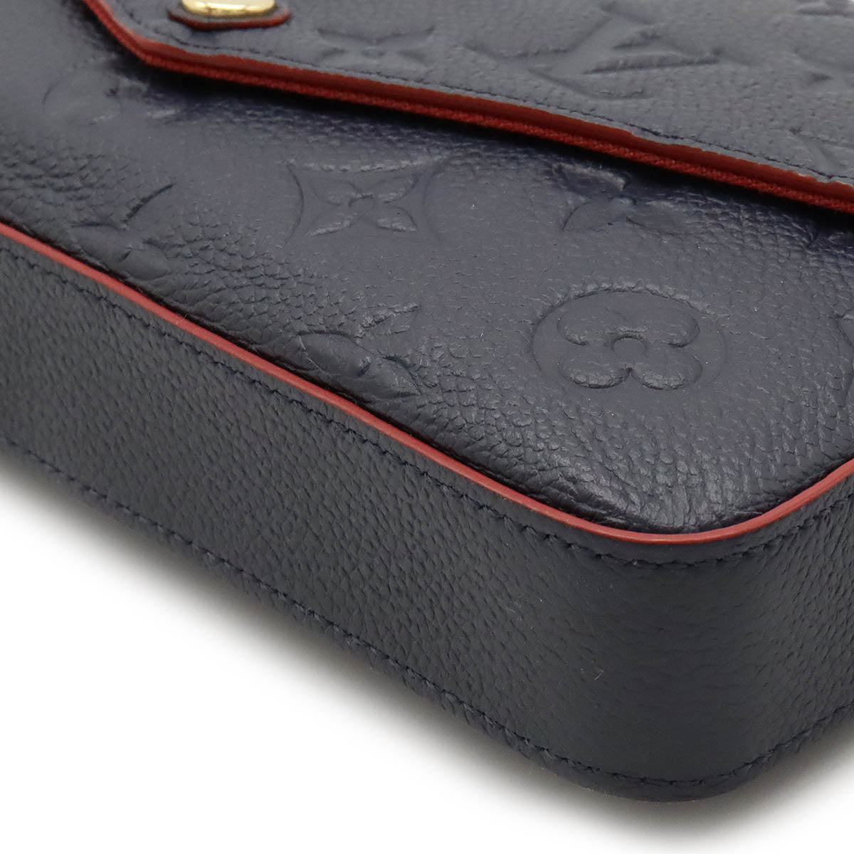 LOUIS VUITTON Louis Vuitton Monogram Emplant Poschet Felice Ferretche 2WAY Sheldor  Marine Rouge M64099