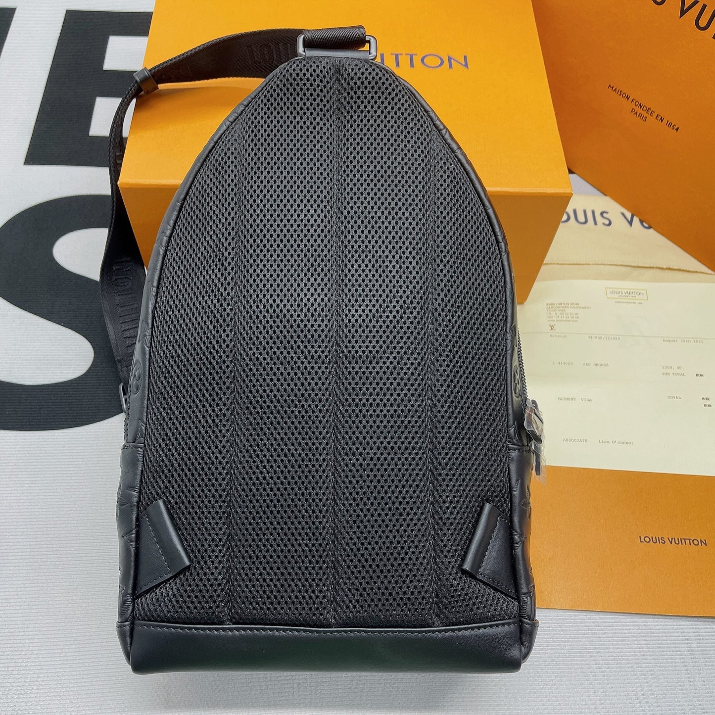 Top Quality Racer Slingbag Monogram Shadow Black For Men, Backpacks 16.5in/42cm Top Quality M46107