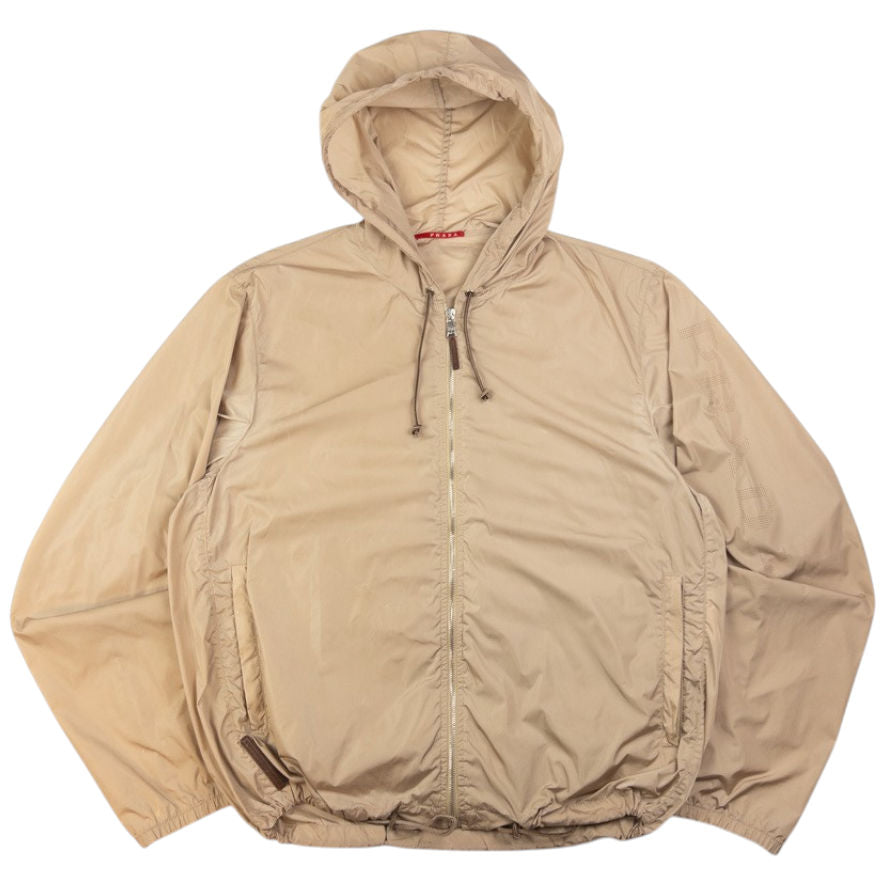Prada Sport Arm Spellout Zip Up Jacket Size XL