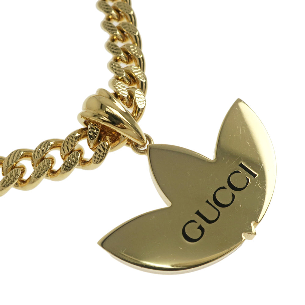 Gucci Adidas Collaborative necklace trophy chain g black 50cm pendant ladies men accessories
