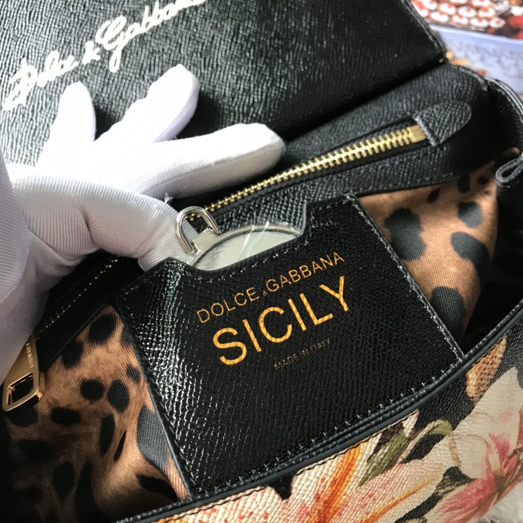 Top Quality Medium Sicily Handbag Unique Print Motifs Muticolour For Women 10.2in/26cm Top Quality