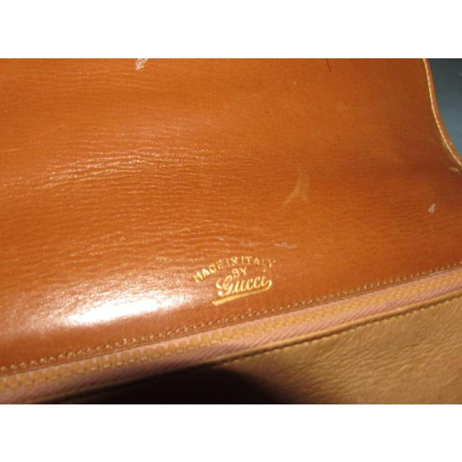 Gucci   Caramel Leather With Tortoise Shell Lucite Bakelite And Gold Accent