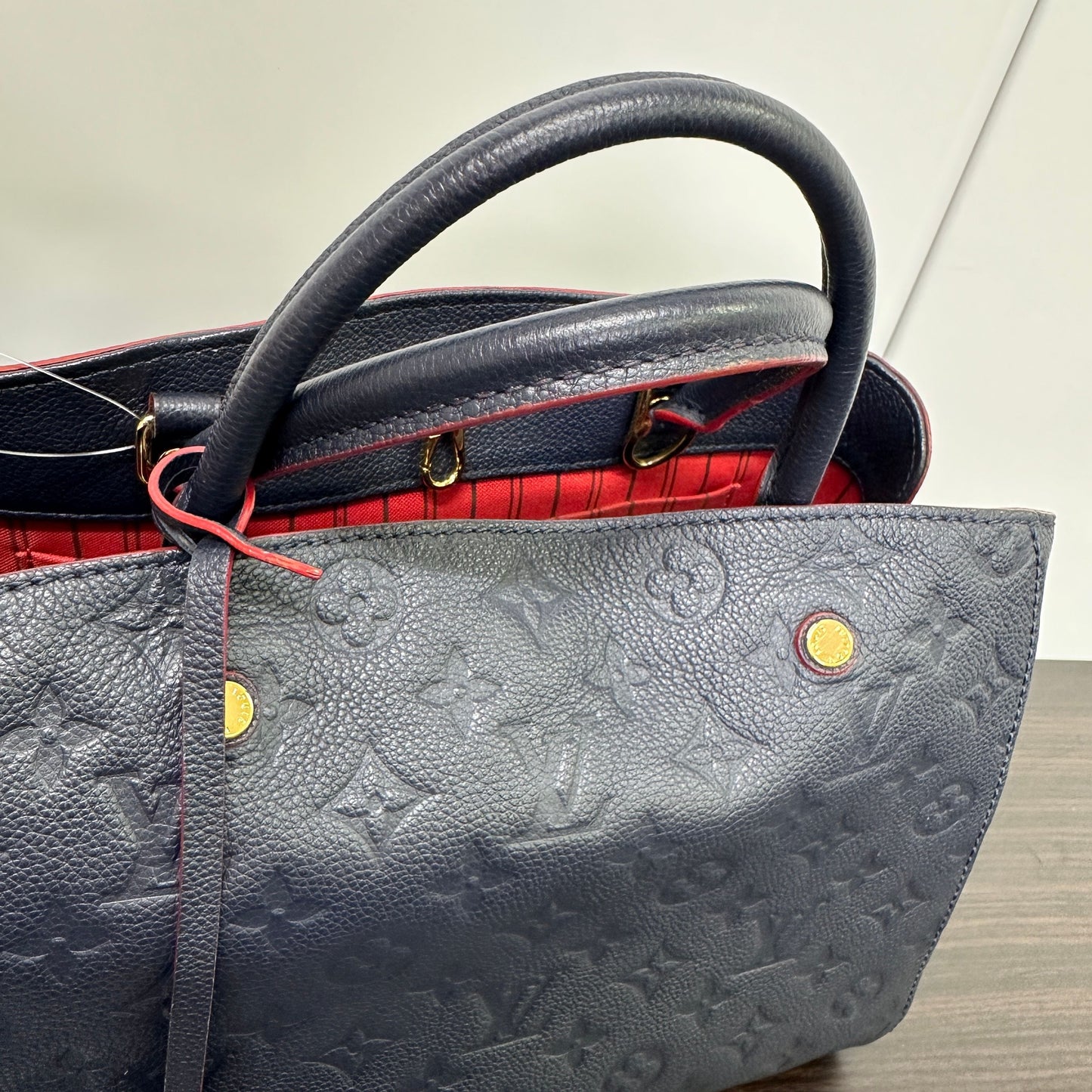?Louis Vuitton Montaigne Mm Monogram Empreinte Navy LB123451