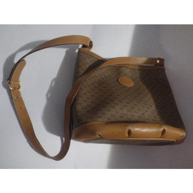 Gucci   Brown Small G Logo Coated Canvas And Leather Satchel