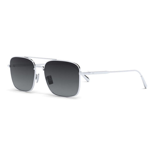 Dior Sunglasses Square Full Rim, Shiny Palladium Frame and Grey Gradient Lens DIORBLACKSUITN1FF0P3