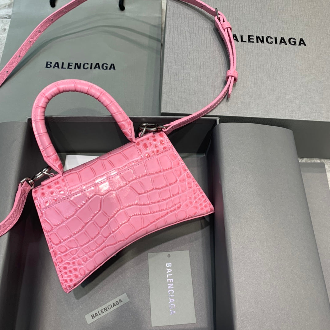 Top Quality Hourglass XS Handbag In Dark Pink, For Women,  Bags 7.4in/19cm
