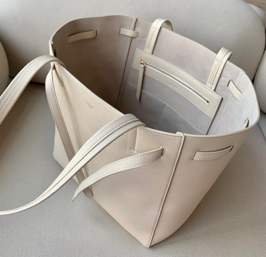 Top Quality Small Cabas Phantom In Soft Grained Beige For Women 12in/31cm 