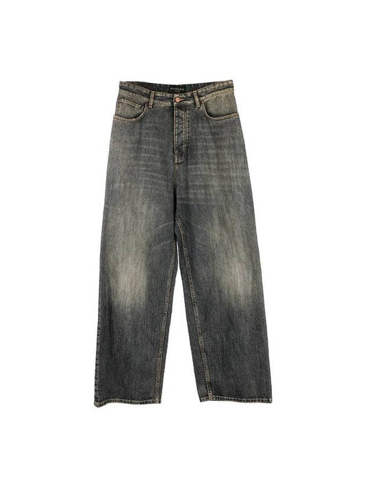 Luxury Balenciaga Trending 2025 Low Rise Baggy Jeans Blue