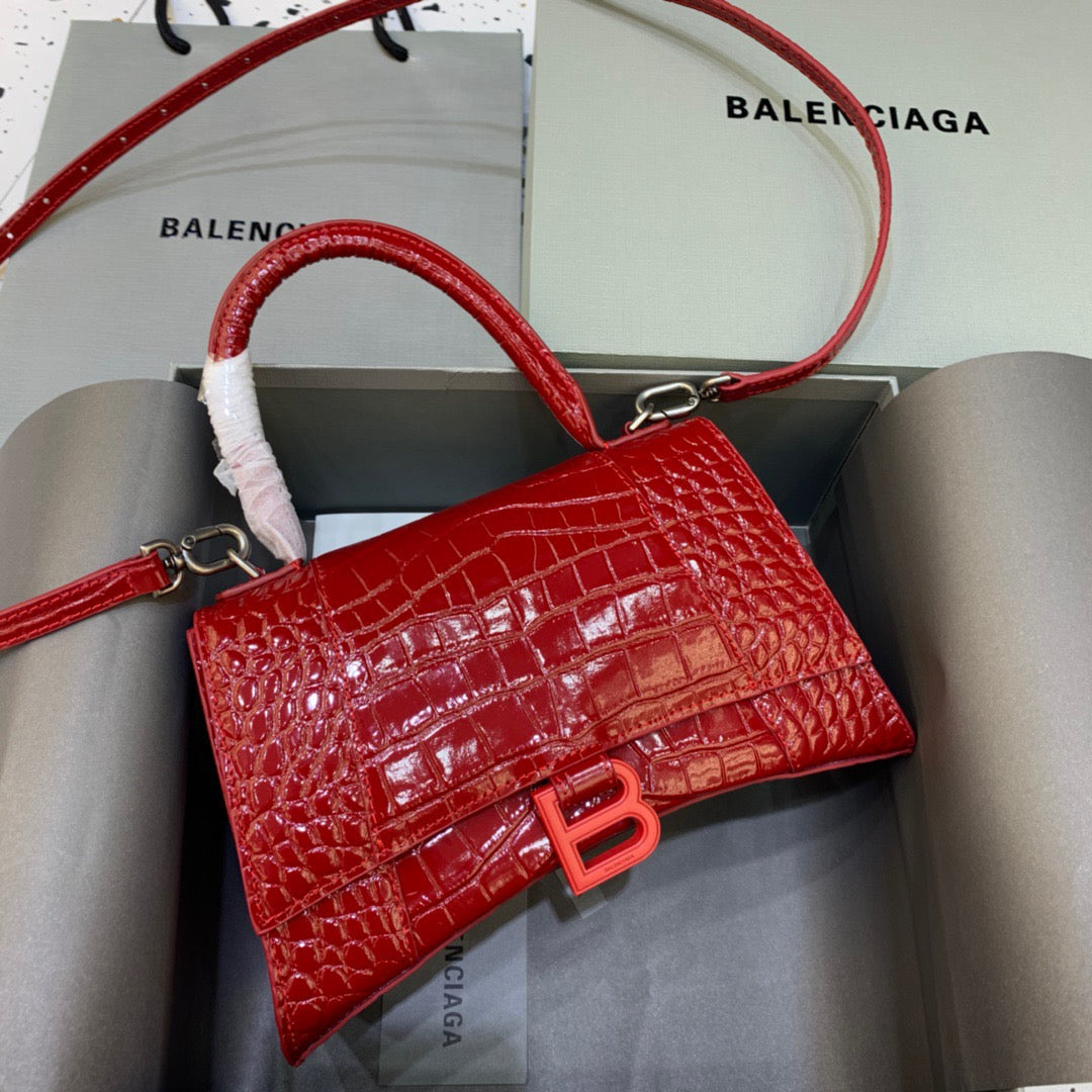 Top Quality Hourglass Small Handbag In Red, For Women,  Bags 9in/23cm