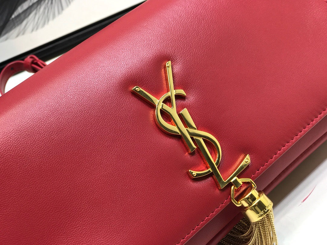 Top Quality Kate Tassel Small Shoulder Bag Red For Women 10.2in/26cm YSL 