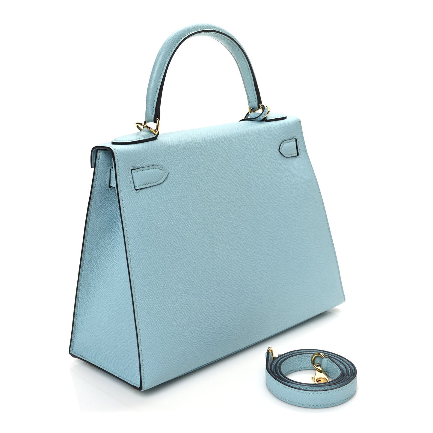 Hermes Epsom Kelly Sellier 28 Bleu Atoll