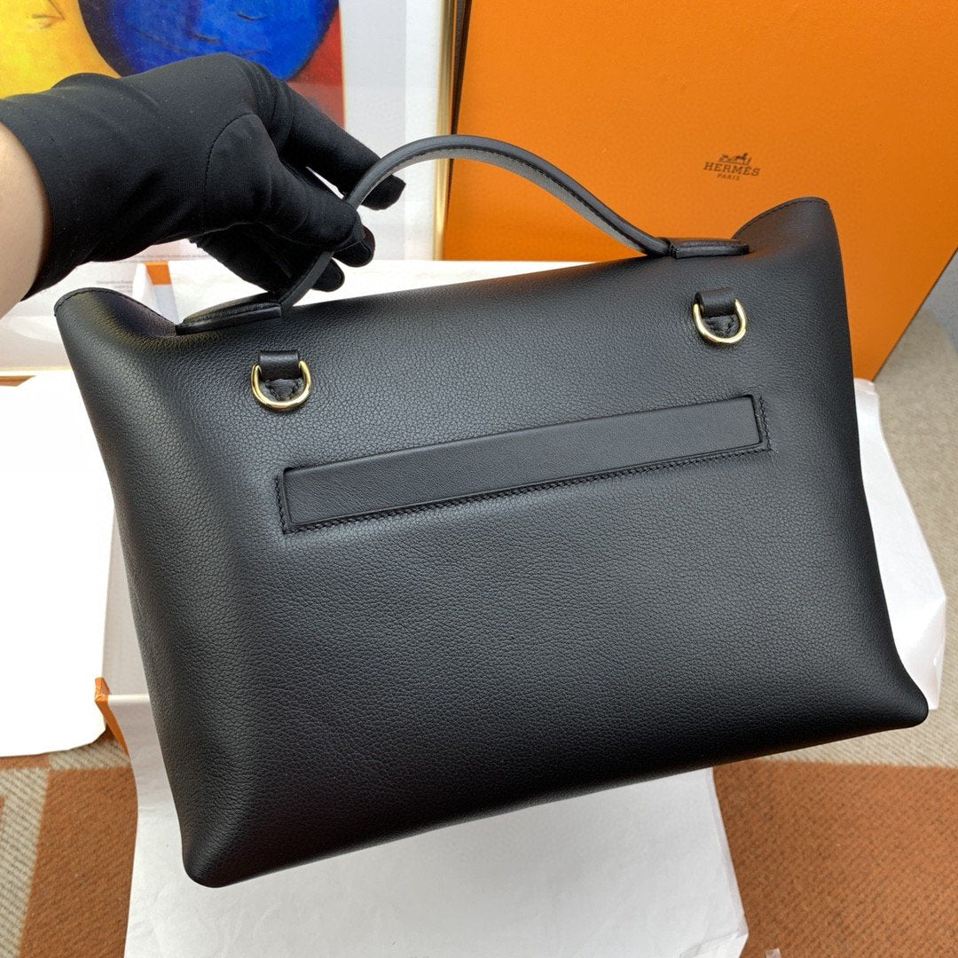 Top Quality 24/24 Clemence Swift Black For Women, Handbags, Shoulder Bags 11.4in/29cm
