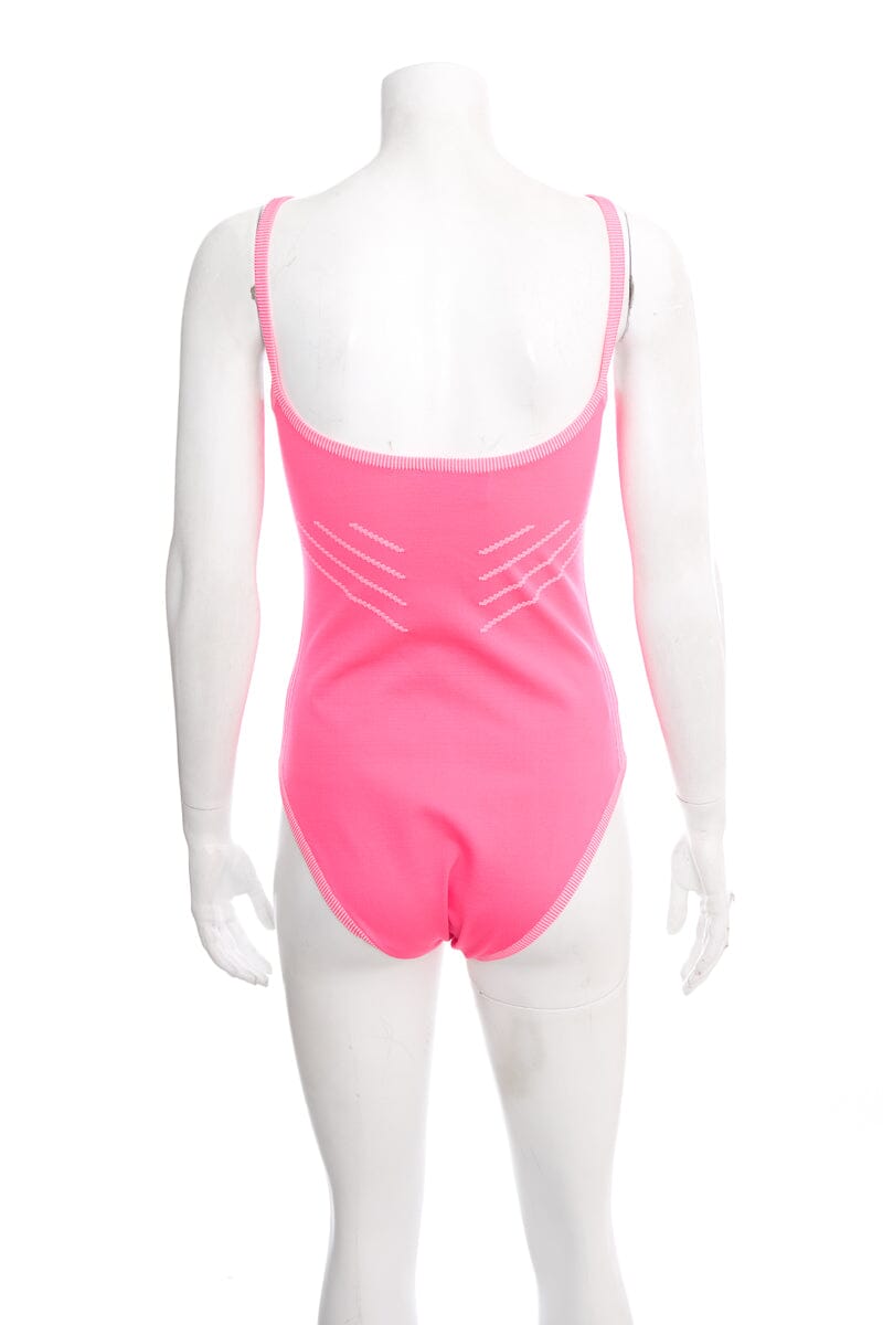 Prada Pink Intarsia Stretch Bodysuit SZ L