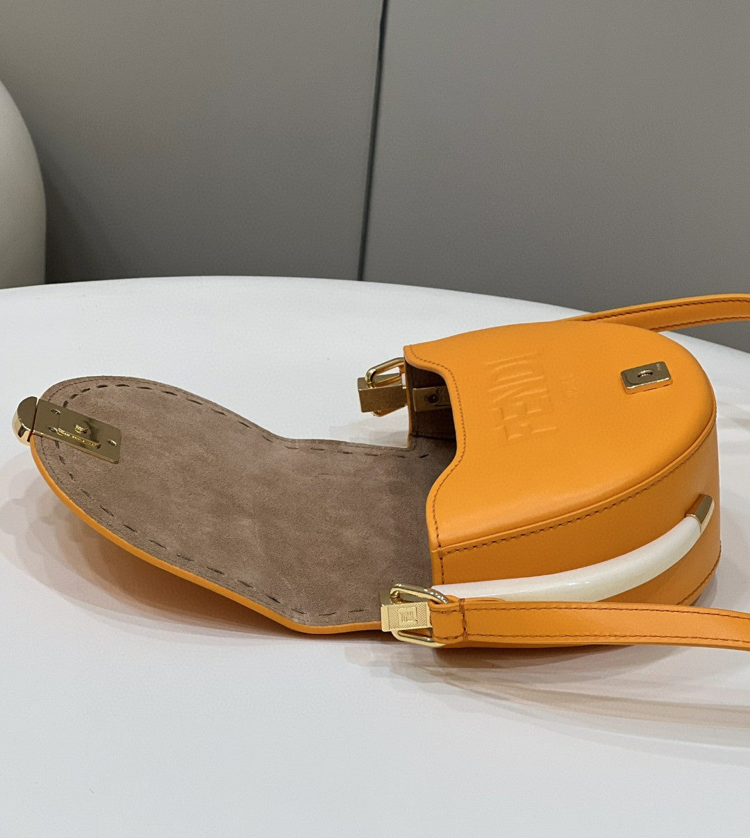 Top QualityTop Quality Moonlight Saddle Orange Bag For Woman 19cm/7.5in