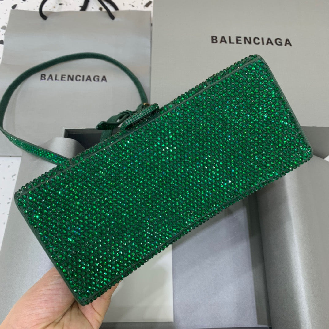 Top Quality Hourglass Small Handbag In Green, For Women,  Bags 9in/23cm