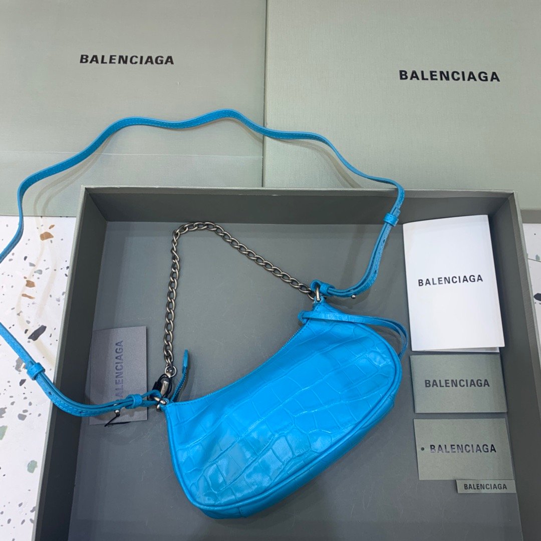 Top Quality Le Cagole Mini Bag With Chain Blue, For Women,  Bags 8.2in/21cm 69581423EJY4624
