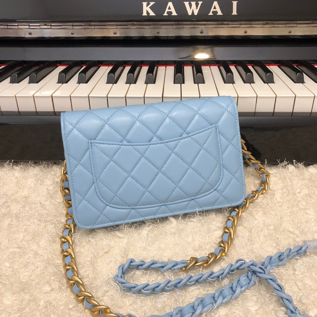 CHLOriginal Small Classic Top Qualityap Bag Gold Hardware Blue For Women Handbags, Shoulder Bags 7.5in/19cm AP33814