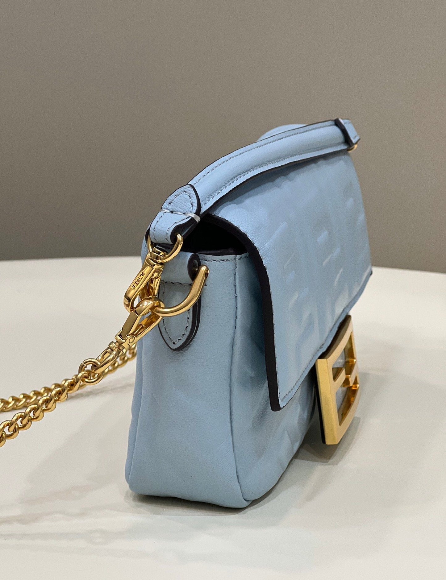 Top QualityTop Quality Baguette Blue For Women, Women’s Handbags, Shoulder And Crossbody Bags 7.5in/19cm FF 8BS017