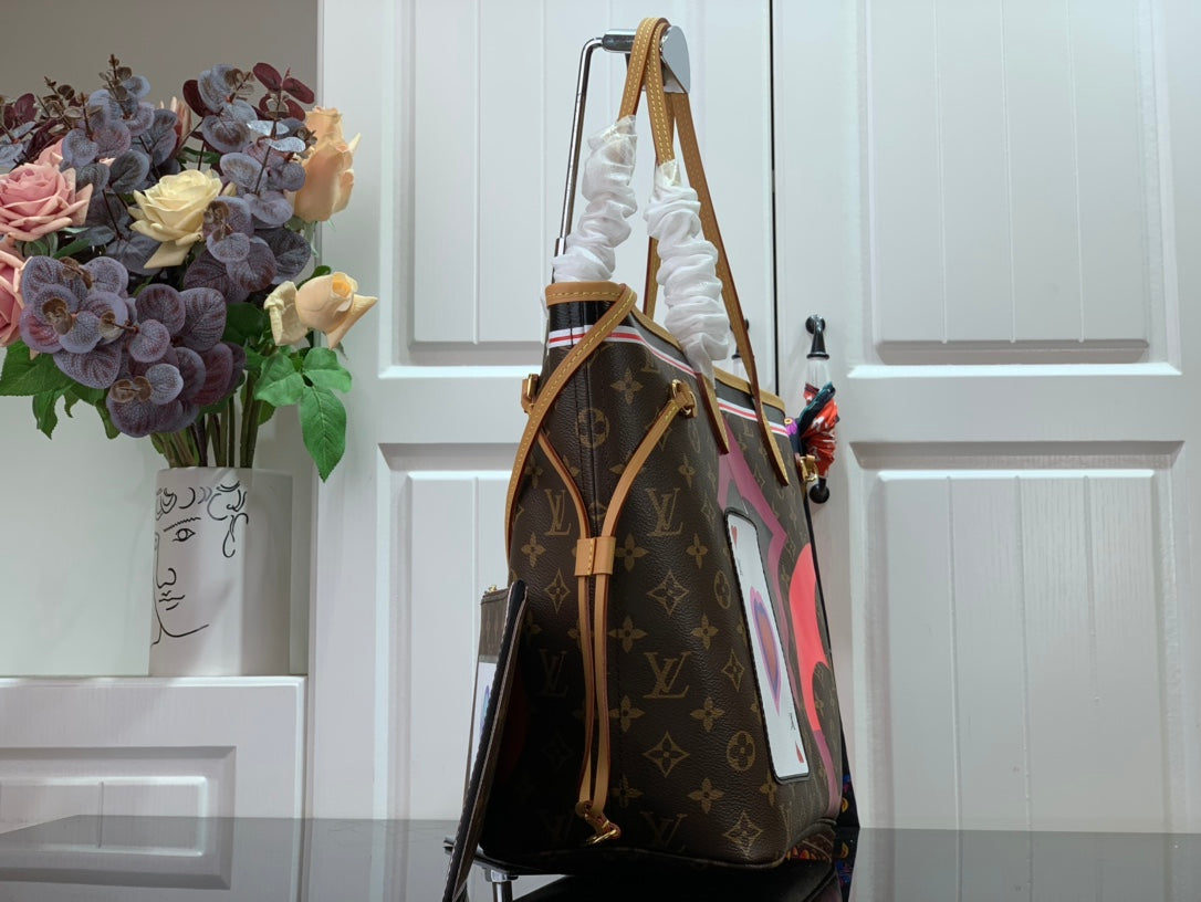 Top Quality Neverfull MM Game On Tote Bag Monogram Canvas By Nicolas Ghesquiere For Women,  Shoulder Bags 12.2in/31cm Top Quality M57452