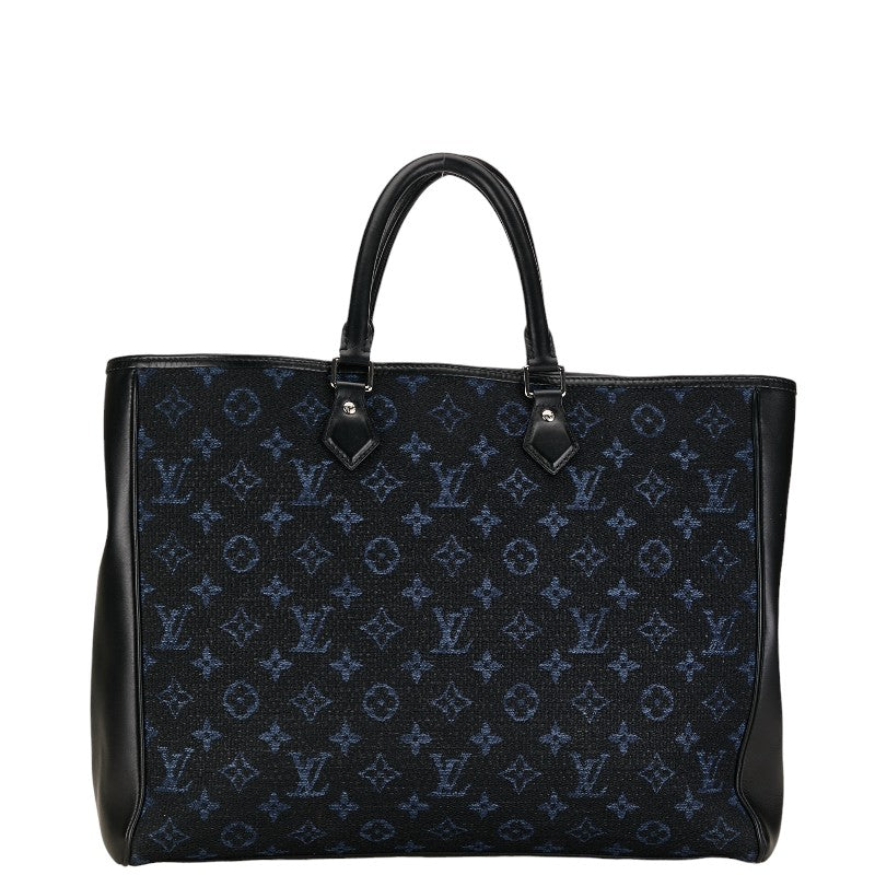 Louis Vuitton Monogram  Gran Sack Handbag Tote Bag M55203 Blue Black Canvas  LOUIS VUITTON