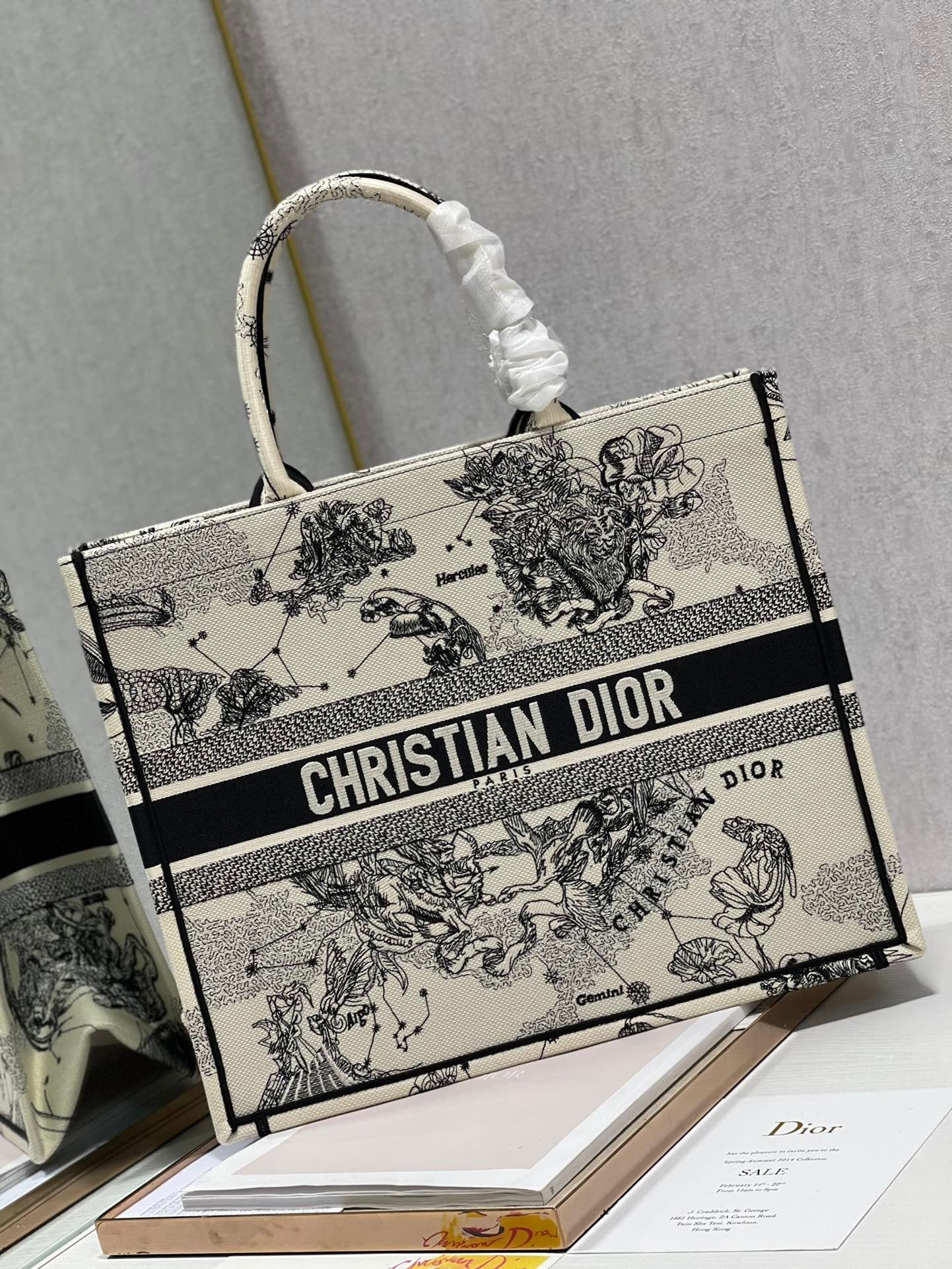 Top Quality Large Book Tote ZoTop Qualityac Embroidery, Black/Beige, For Women Womens Handbags, 41cm CD