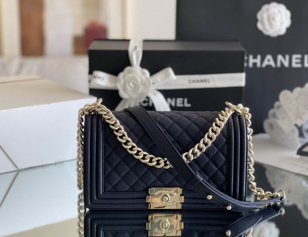 CHLMeTop Qualityum Boy Handbag Dark Blue For Women 9.8in/25cm A67086