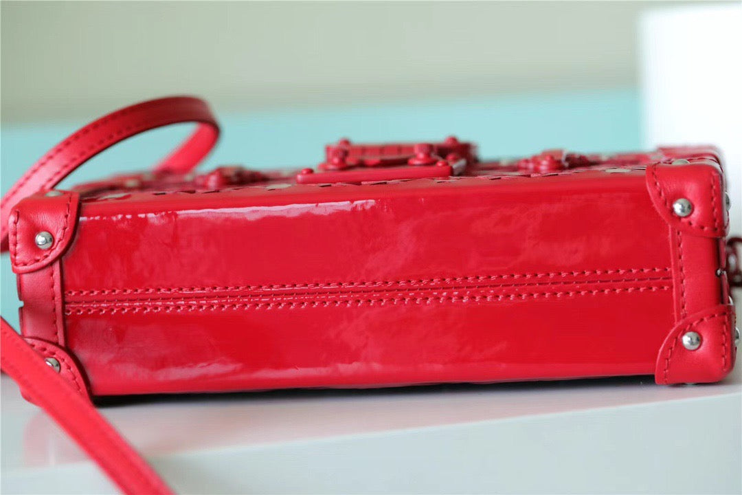 Top Quality Petite Malle Monogram Red For Women, Womens Handbags, Shoulder And Crossbody Bags 7.9in/20cm Top Quality 