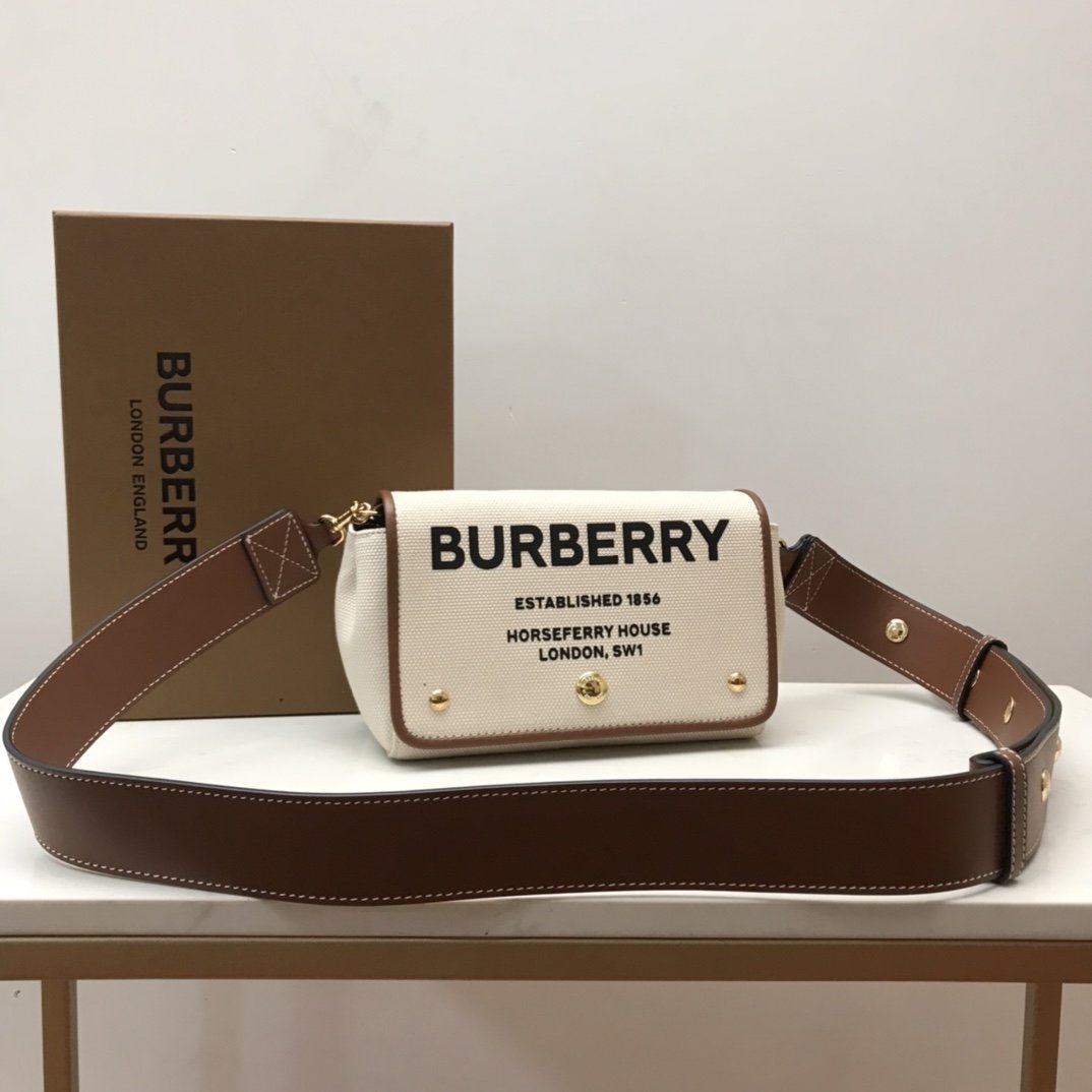 Top Quality Horseferry Print Cotton Canvas Small Crossbody Bag For Women, Bags 7.1in/18cm 80518441