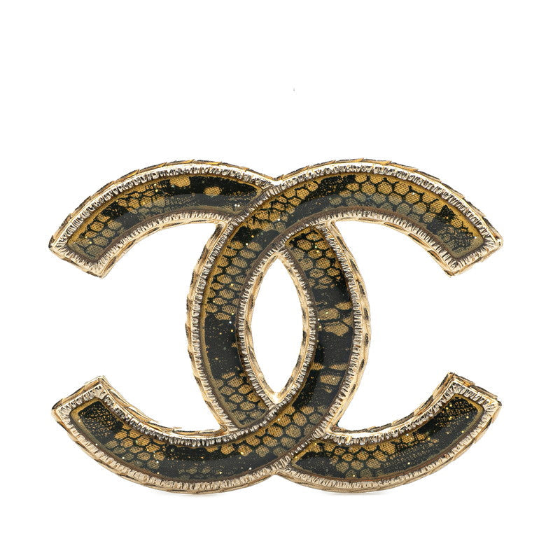 Chanel Coco Mark Python Brooch