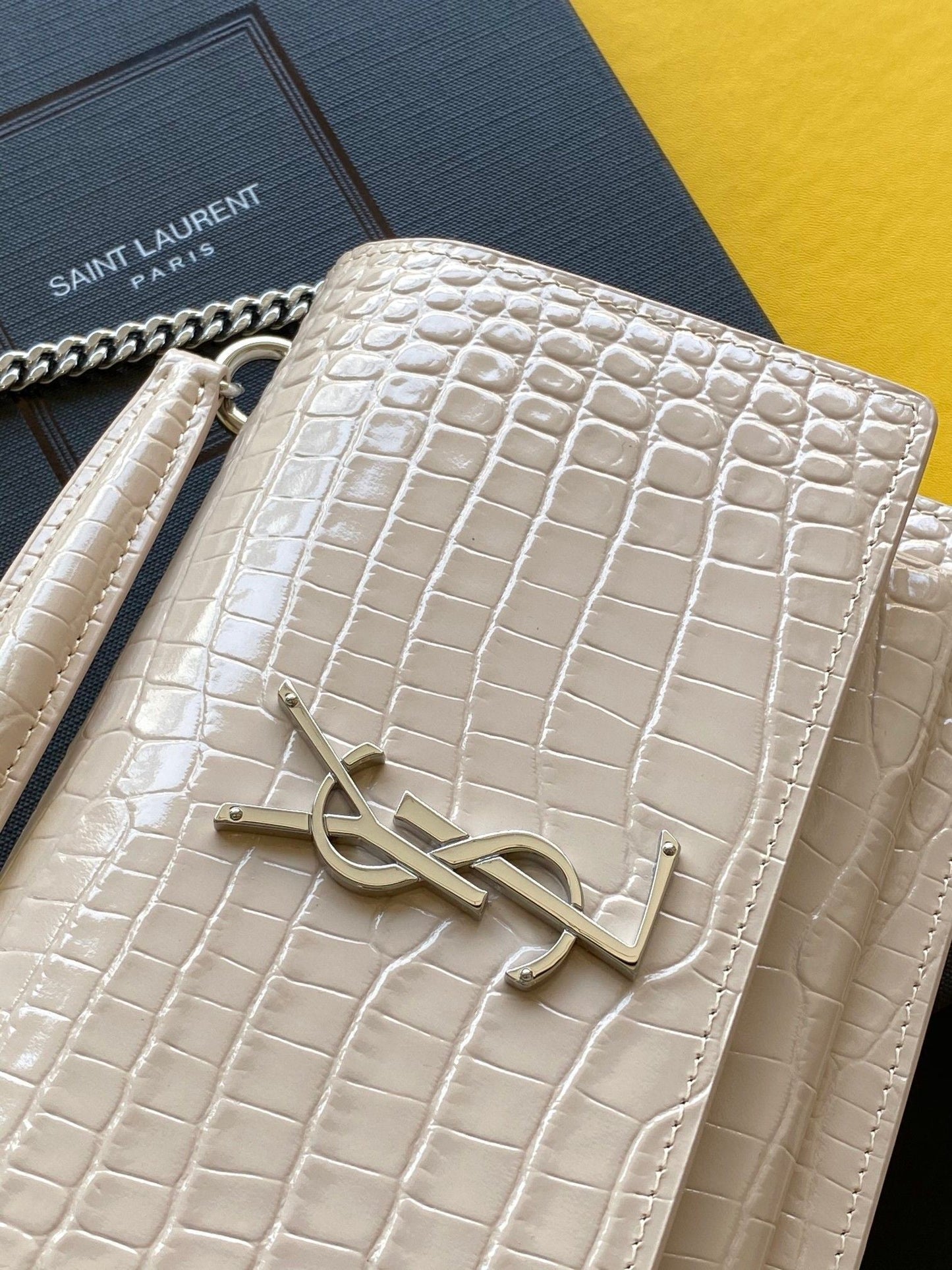 YSSL Sunset Chain Bag With Silver Hardware For Women 7in/19cm YSL 533026DND1N9207