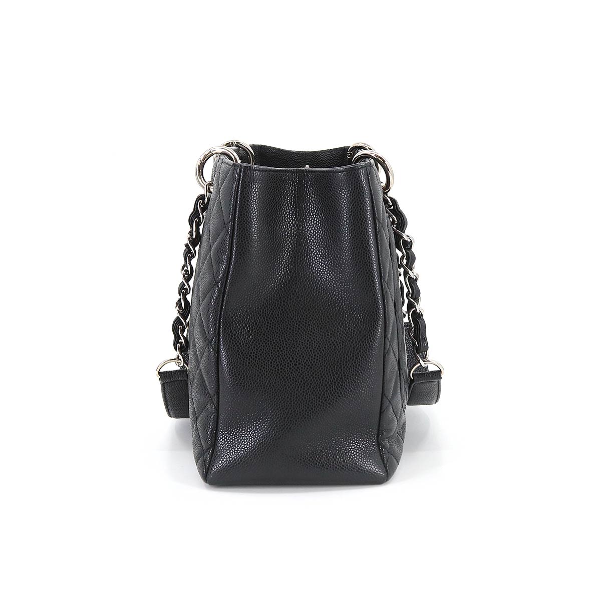 Chanel Matelasse Grand Shopping Chain Tote Bag GST Caviar Skin Black