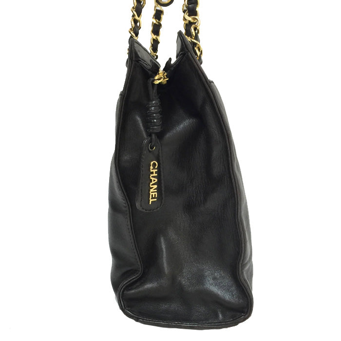 Chanel Here Mark Shoulder Bag Shawl Lambskin Leather