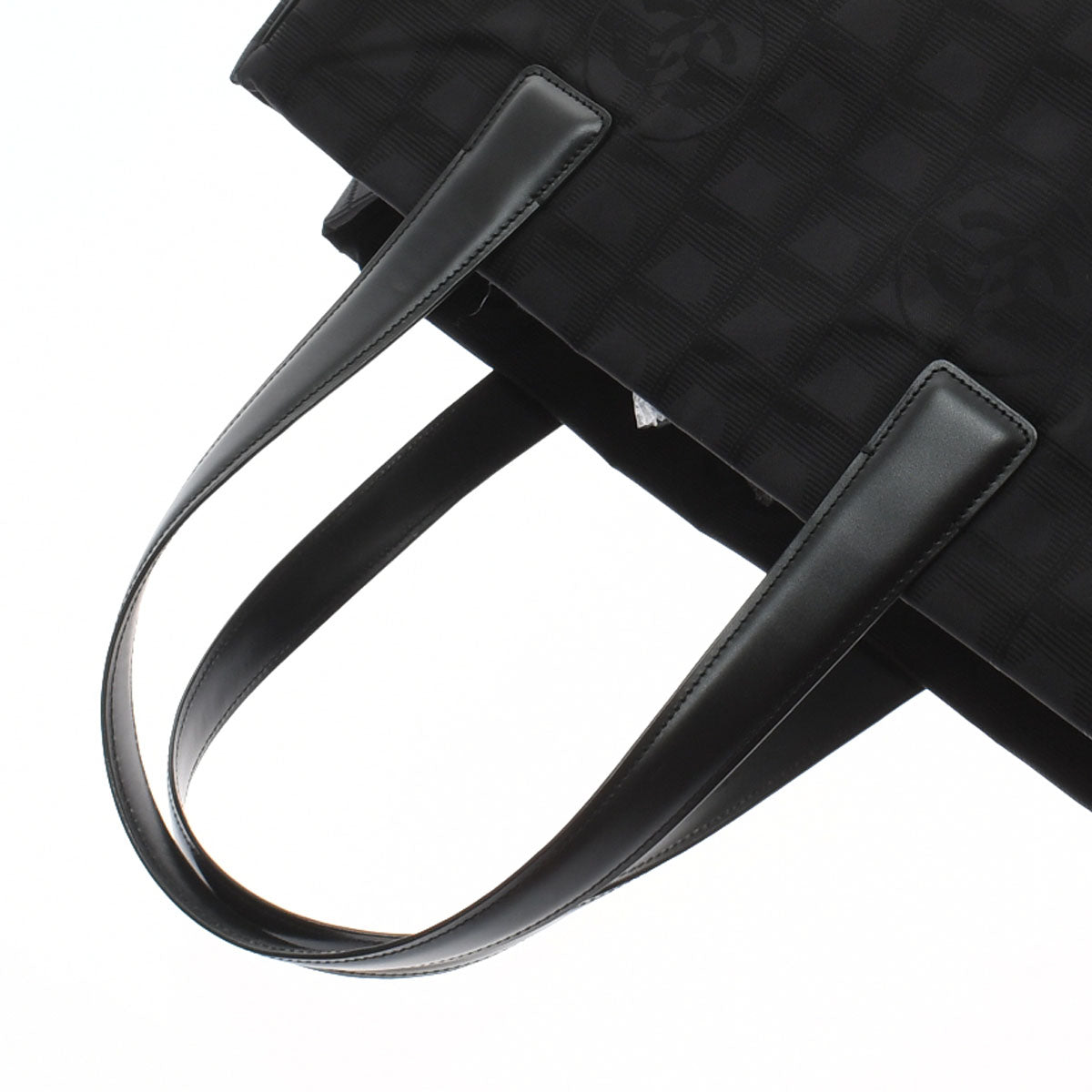 Chanel New Travel Line Tote MM Black Gold Hardware Nylon Leather Tote Bag