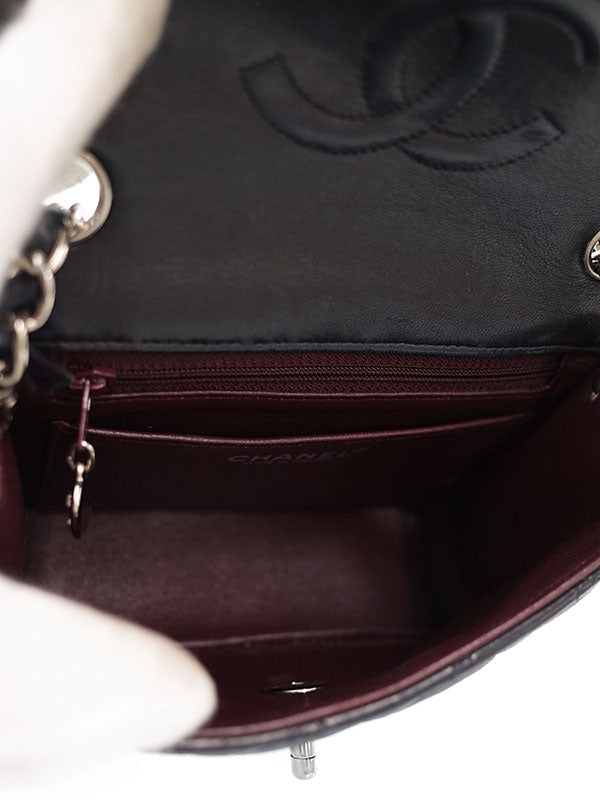 Chanel Mini Matelasse Chain Shoulder Bag Black